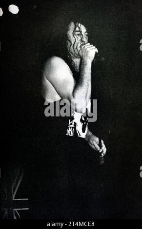 Ian Gillan & His Band, Ian Gillan, Ian Gillan Rock and Roll Hall of Fame, Ian Gillan & His Band, die 1991 live auftreten, Deep Purple Leadsänger Ian Gillan, Ian Gillan Vocals, Steve Morris Guitar, Brett Bloomfield Bass, Leonard Haze Schlagzeug, Foto Kazimierz Jurewicz, Ian Gillan die besten Stimmen der Rockmusik von Planet Rock Stockfoto