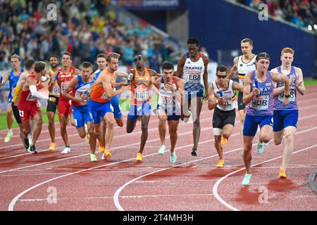 Das Staffelfinale für Männer mit 4 x 400 Metern Länge. Europameisterschaften München 2022 Stockfoto