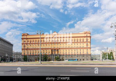 Das Hauptbüro des Föderalen Sicherheitsdienstes in Moskau, Russische Föderation. Lubjanka ist Hauptquartier des FSB (KGB) und verbundenes Gefängnis auf Lubjanka Stockfoto