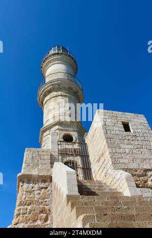 Der Leuchtturm von Chania, Kreta, Griechenland Stockfoto