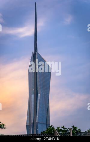 Blick auf den Merdeka 118 Tower in Kuala Lumpur, Malaysia. Stockfoto
