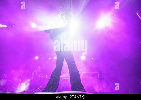 Rodrigo Cuevas Konzert, La romería, Festival La Luna en Vers, Sant Joan, Mallorca, Balearen, Spanien Stockfoto