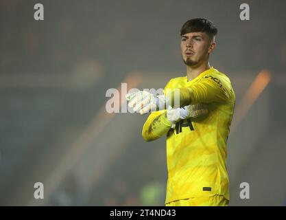 Peterborough, Großbritannien. 31. Oktober 2023. Josh Keeley (TH-U21) beim U-21 EFL Trophy Match Peterborough United gegen Tottenham Hotspur im Weston Homes Stadium, Peterborough, Cambridgeshire, am 31. Oktober 2023. Quelle: Paul Marriott/Alamy Live News Stockfoto