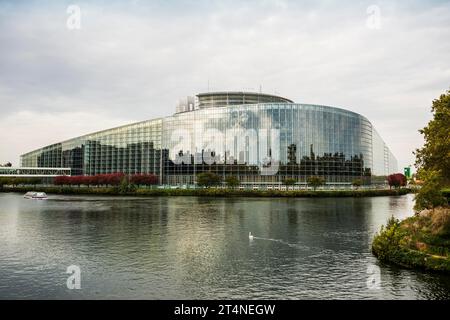 Europäisches Parlament, Europäisches Parlament, Straßburg, Departement Unterrhein, Elsass, Frankreich Stockfoto