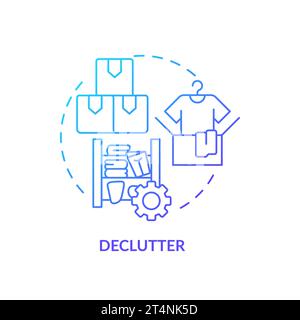 Symbol für einfachen linearen Verlauf des 2D-Linearauslösers Stock Vektor