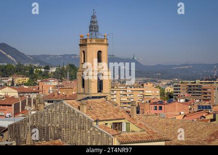 Glockenturm des Klosters Mare de Déu del Carme in Vic (Osona, Barcelona, Katalonien, Spanien) ESP: Campanario de la Mare de Déu del Carme, VIC Stockfoto