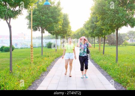 Luannan County - 13. Juli: Besucher machen einen Spaziergang durch den Park, am 13. Juli 2015, Luannan, Hebei, China Stockfoto