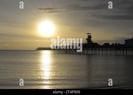 Paignton Sonnenuntergang Stockfoto