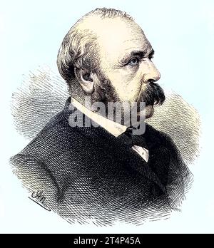 Alexandre Auguste Ledru-Rollin, Paris - 2. Februar 1807 31. Dezember 1874 in Fontenay-aux-Roses, war ein französischer Politiker und bekleidete das Amt des Innenministers vom 24. Februar bis 11. Mai 1848, Frankreich, Reproduktion eines Bilds, Holzschnitt aus dem Jahr 1881, digitalrestauriert, Historisch / Alexandre Auguste Ledru-Rollin, Paris - 2. Februar 1807 Dezember 31, 1874 in Fontenay-aux-Roses, war ein französischer Politiker, der sich in der Geschichte der französischen Regierung und des französischen Präsidenten der Vereinigten Staaten befand. und hielt das Amt des Innenministers vom 24. Februar bis 11. Mai 1848, Frankreich, Reproduktion eines Bildes, Holzschnitt aus dem Jahr 1881, digital verbessert, seine Stockfoto