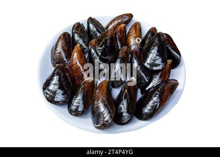 Midye dolmasi ist eine gefüllte Muschel, die ein traditionelles türkisches Essen ist. Stockfoto