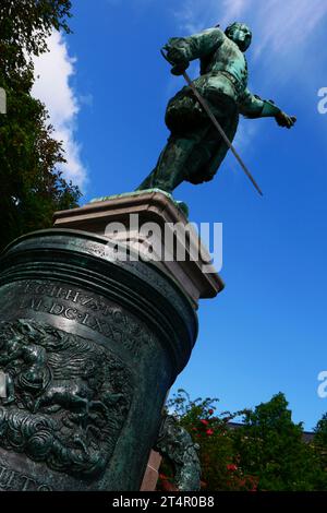 Schweden, Stockholm, der Königsgarten mit der Statue von Karl XII. In Richtung Russland. Stockfoto