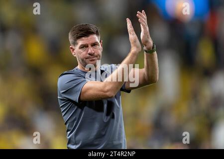 Steven Gerrard, Head Coach des Al Ettifaq FC während des 16. Runde des SAFF Saudi Arabien KingÕs Cup 2023-24 zwischen Al Nassr FC und Al Ettifaq FC im Al Awwal Park Stadium am 31. Oktober 2023 in Riad, Saudi Arabien. Foto von Victor Fraile / Power Sport Images Stockfoto