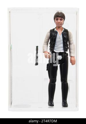 Kenner Star Wars Han Solo Action Figur AFA Stockfoto