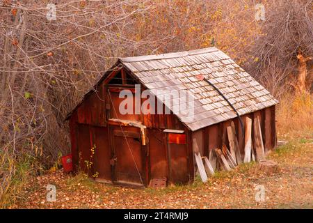 Badehaus, Donner und Blitzen Wild and Scenic River, Steens Mountain Cooperative Management and Protection Area, Oregon Stockfoto