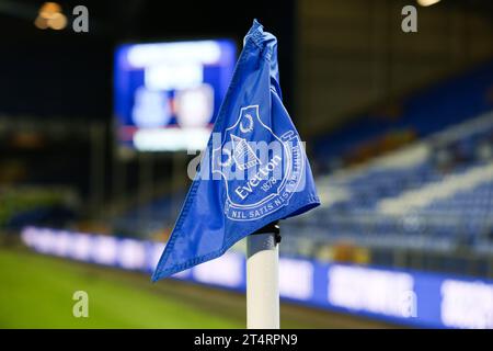 Liverpool, Großbritannien. November 2023. Allgemeine Ansicht im Stadion vor dem Spiel Everton FC gegen Burnley FC, Carabao Cup 4. Runde im Goodison Park, Liverpool, England, Großbritannien am 1. November 2023 Credit: Every Second Media/Alamy Live News Stockfoto