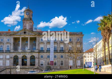 Porto, Portugal, Börsenpalast (Bolsa-Palast). Außenarchitektur des berühmten Gebäudes Stockfoto