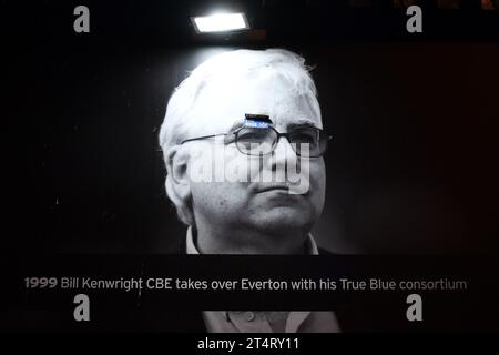 Liverpool, Großbritannien. November 2023. Bild von Bill Kenwright vor Goodison Park, der am 23. Oktober 2023 im Alter von 78 Jahren vor dem Carabao Cup-Spiel im Goodison Park, Liverpool, starb. Der Bildnachweis sollte lauten: Gary Oakley/Sportimage Credit: Sportimage Ltd/Alamy Live News Stockfoto