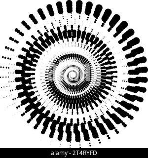 Spiral Dynamic abstraktes Logo. Form des sich drehenden Kreises. Vektorabbildung Stock Vektor