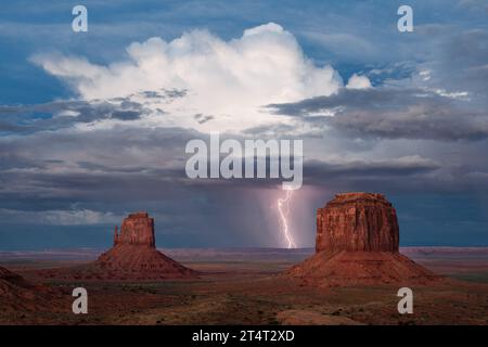 Monument Valley, Arizona Gewitter Stockfoto