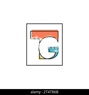 Anfangsbuchstabe TG oder GT Monogramm Logo Vektor. TG-Logo. Anfängliches TG Letter-Logo mit modernem Trend Stock Vektor