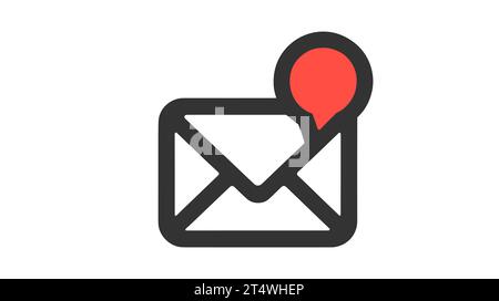 Sprechblase mit Textlinien Symbol Vektorillustration auf weißem Hintergrund. Stock Vektor