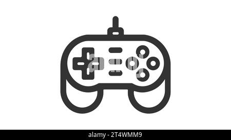 Minimal Gaming Symbol - Stream Modern Games - Wireless Controller Symbol - Vektor. Stock Vektor