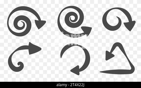 Pfeile große schwarze Set-Symbole. Pfeilsymbol. Pfeilvektorsammlung. Pfeil. Cursor. Moderne einfache Pfeile. Satz von Vektorpfeilen mit verschiedenen Formen und Stock Vektor