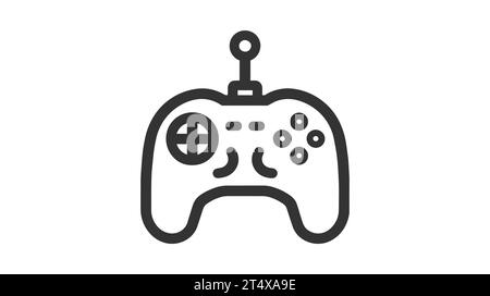 Minimal Gaming Symbol - Stream Modern Games - Wireless Controller Symbol - Vektor. Stock Vektor