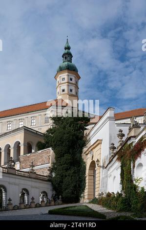 Ehrengericht, Schloss Mikulov, Nikolsburg, Mikulov, Jihomoravsky kraj, Tschechische Republik Stockfoto