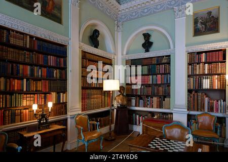 Innenansicht, Old Library, Harewood House, Harewood, England, Großbritannien Stockfoto