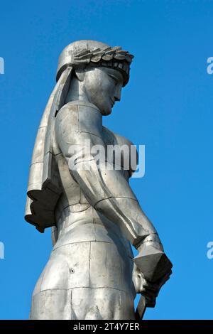 Statue Mutter von Georgien, Kartlis Deda, Profilansicht, Tiflis, Georgien Stockfoto