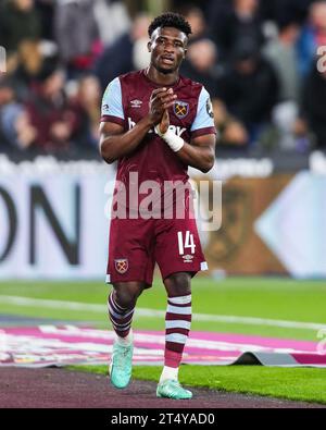 London, Großbritannien. November 2023. Mohammed Kudus von West Ham United während des Spiels West Ham United FC gegen Arsenal FC Carabao Cup Runde 4 im London Stadium, London, England, Vereinigtes Königreich am 1. November 2023 Credit: Every Second Media/Alamy Live News Stockfoto