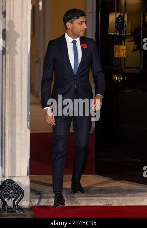 London, Großbritannien. November 2023. Der britische Premierminister Rishi Sunak begrüßt den Vizepräsidenten der Vereinigten Staaten Kamala Harris in der Londoner Downing Street. Quelle: SOPA Images Limited/Alamy Live News Stockfoto