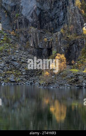 Ballachulish Slate Quarry im Herbst, Highlands, Schottland Stockfoto