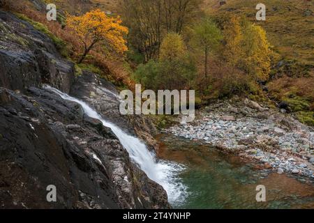 Wasserfall, River Coe, Glencoe, Highlands, Schottland Stockfoto