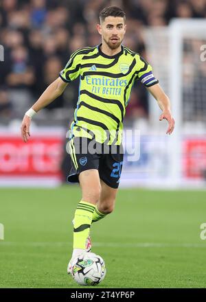 London, Großbritannien. November 2023. Jorginho von Arsenal während des Carabao Cup Spiels im London Stadium. Der Bildnachweis sollte lauten: Paul Terry/Sportimage Credit: Sportimage Ltd/Alamy Live News Stockfoto