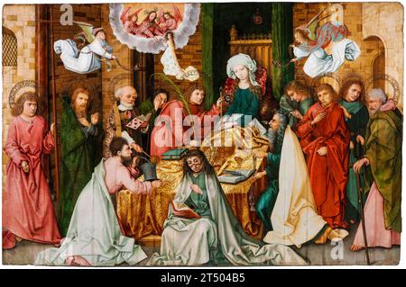 Hans Holbein der ältere, Dormition der Jungfrau (Tod der Jungfrau Maria), Gemälde in Öl auf Holz, 1491-1492 Stockfoto