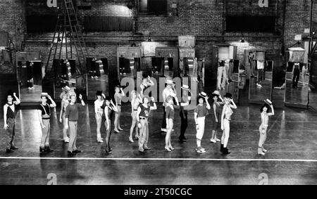 Vorsingen mit Audrey Landers, am Set des Musikfilms A Chorus Line, Columbia Pictures, 1985 Stockfoto