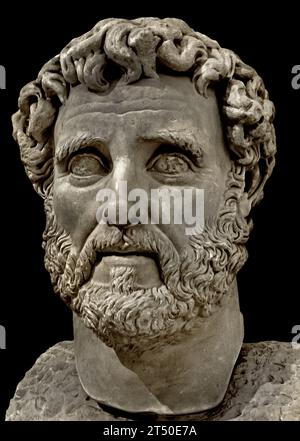 Antoninus Pius (86 n. Chr.–161 n. Chr.), römischer Kaiser, Dynastie Nerva Antonine, Büste, 138-161 n. Chr nationales Archäologisches Museum von Neapel Italien. Fünf gute Kaiser Stockfoto