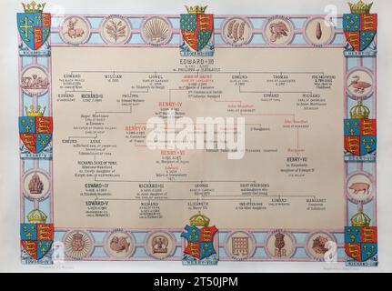 The House of York, Lancaster Your Origin and Re-Union Geneology of the Kings from Eduard III. Bis Heinrich VII. Mit ihren Armorial Bearing and Badges fro Stockfoto