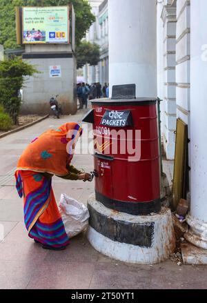 Briefkasten am Connaught Place in Neu-Delhi Stockfoto