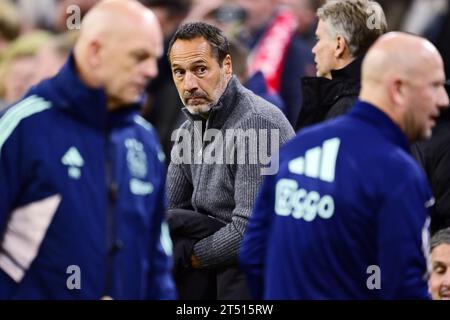 AMSTERDAM - Ajax Interimstrainer John va't Schip während des niederländischen Eredivisie-Spiels zwischen Ajax Amsterdam und dem FC Volendam in der Johan Cruijff Arena am 2. November 2023 in Amsterdam. ANP OLAF KRAAK Stockfoto