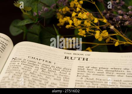 Das Buch samuel Holybible zum Hintergrund und zur Inspiration des alten Testaments Stockfoto