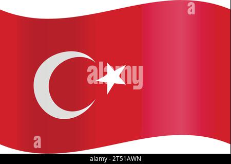 Die Nationalflagge der Türkei in ihren offiziellen Farben Stock Vektor