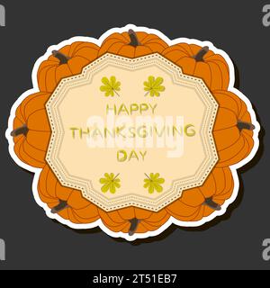 Schöne farbige Illustration zum Thema der Feier des jährlichen Feiertags Thanksgiving Day Stock Vektor