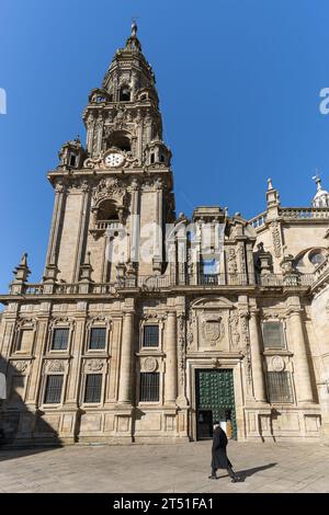 Santiago de Compostela, Spanien, 26. Februar 2023. Kathedrale Santiago de Compostela in Galicien Stockfoto