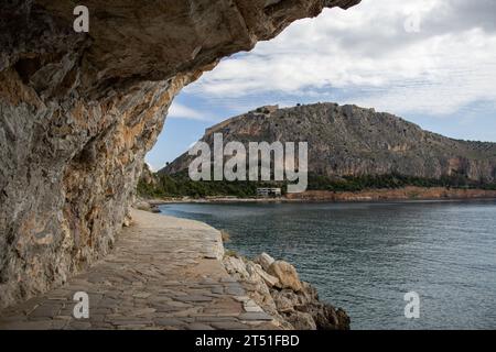 Arvanitia Beach Stockfoto