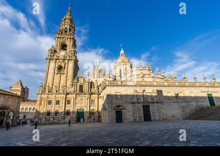 Santiago de Compostela, Spanien, 26. Februar 2023. Kathedrale Santiago de Compostela in Galicien Stockfoto