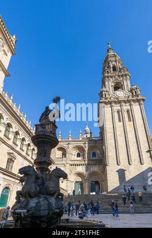 Santiago de Compostela, Spanien, 26. Februar 2023. Kathedrale Santiago de Compostela in Galicien Stockfoto