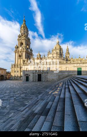 Santiago de Compostela, Spanien, 26. Februar 2023. Kathedrale Santiago de Compostela in Galicien Stockfoto